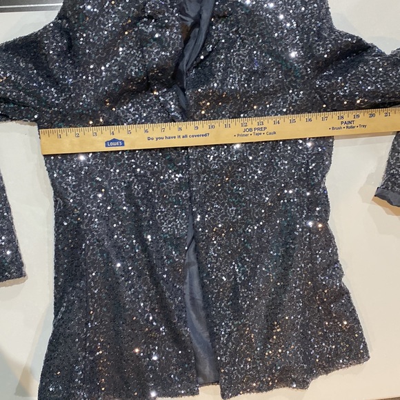 Bobeau Gray Sequin Jacket Size L - Picture 8 of 9